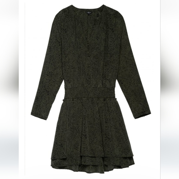 NEW Rails Jasmine mini dress speckle drop smock waist blouson size Large - Picture 7 of 10